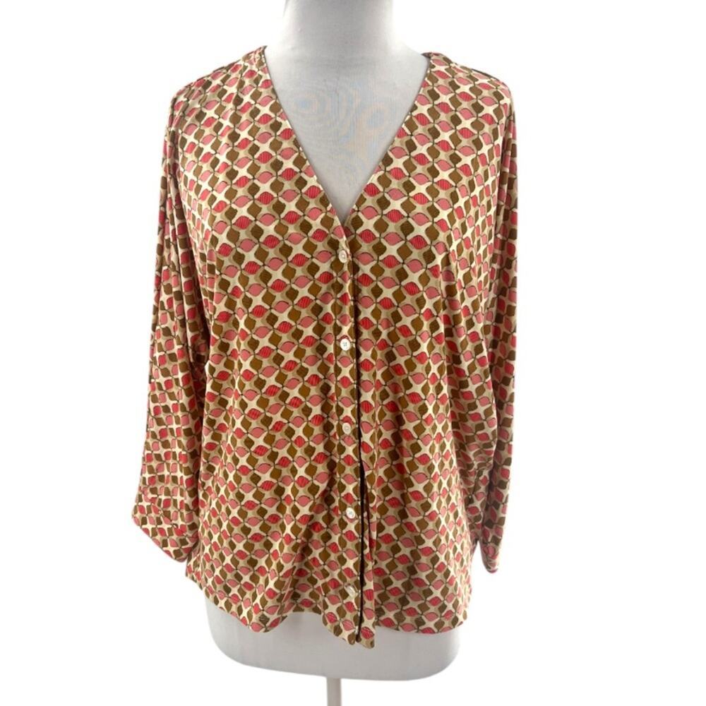 J. Mclaughlin Viola Top in Hexcomb Sz L - Picture 4 of 9